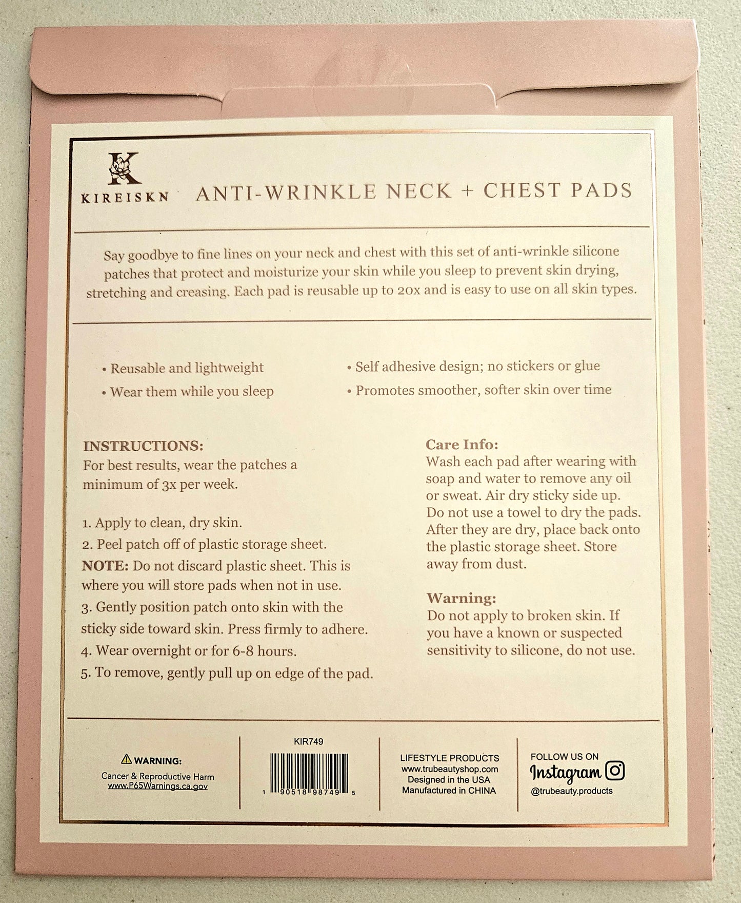 Kireiskn Anti-Wrinkle Neck and Chest Pads