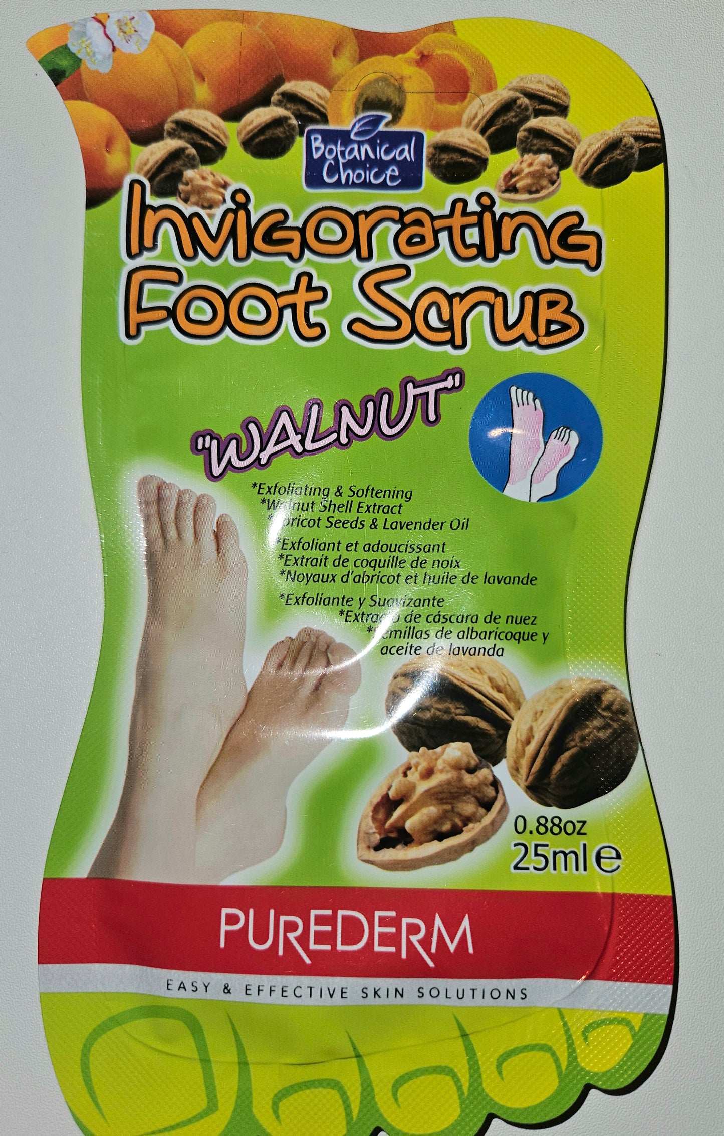 Purederm Botanical Choice Invigorating Foot Walnut Scrub