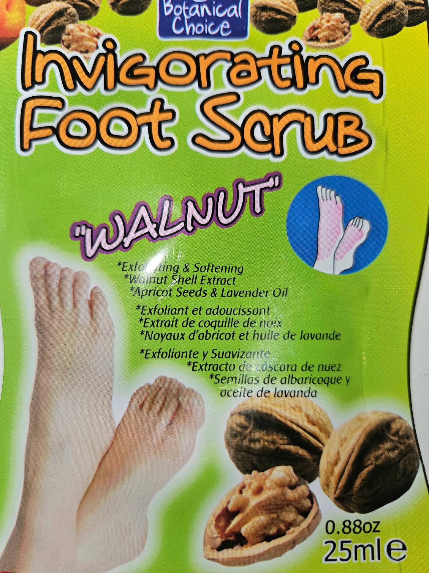 Purederm Botanical Choice Invigorating Foot Walnut Scrub