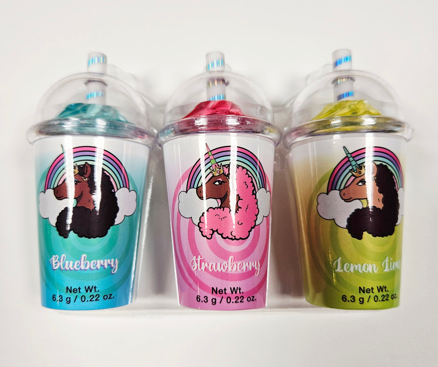 Afro Unicorn Lip Balms 3-Pack