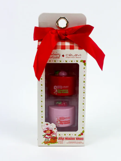 Celavi Strawberry Shortcake Lip Balm Set