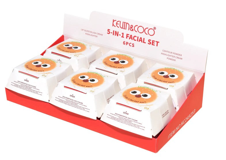 Kevin & Coco Burgerlicious 5-in-1 Facial Compact Set