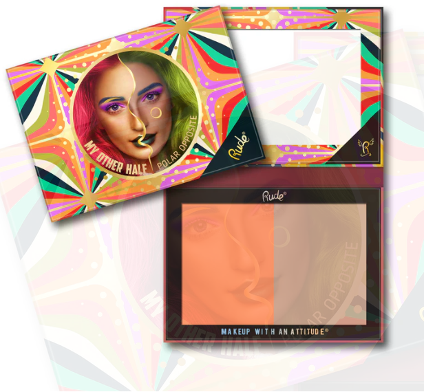Rude My Other Half Duo Shade Face Palette - Polar Opposite