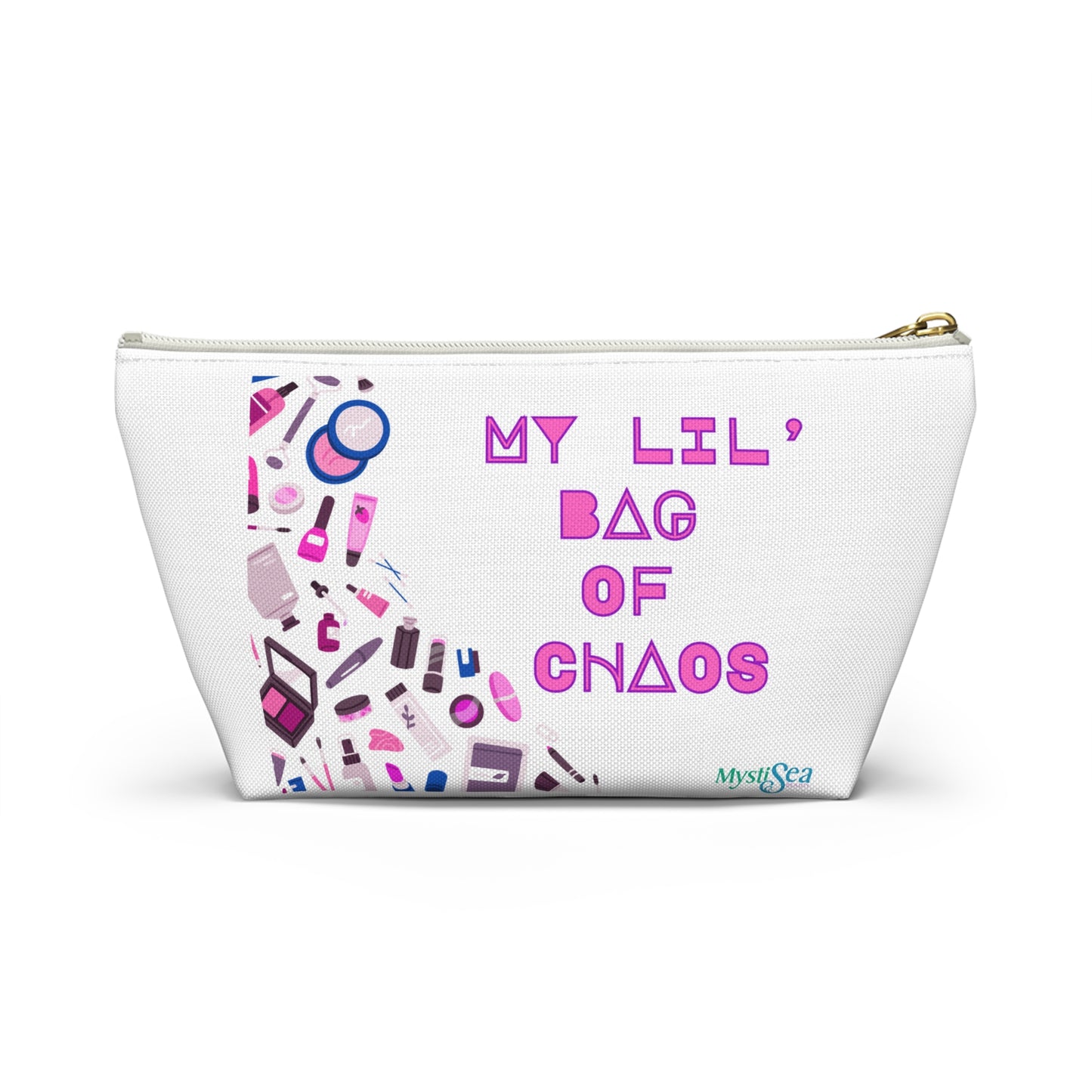“My Lil’ Bag of Chaos” Cosmetic Zipper Pouch