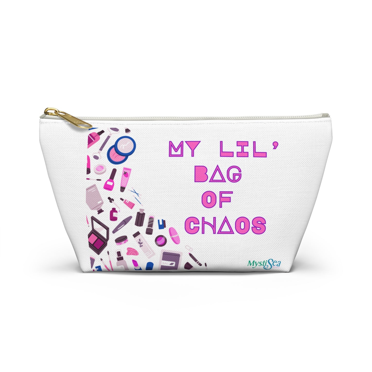 “My Lil’ Bag of Chaos” Cosmetic Zipper Pouch