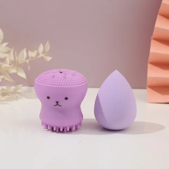 Octopus Cleansing Brush & Beauty Blender Set