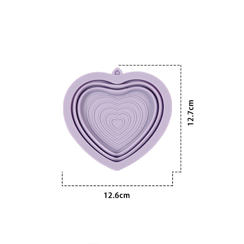 Heart Silicone Cosmetic Brush Cleaning Bowl