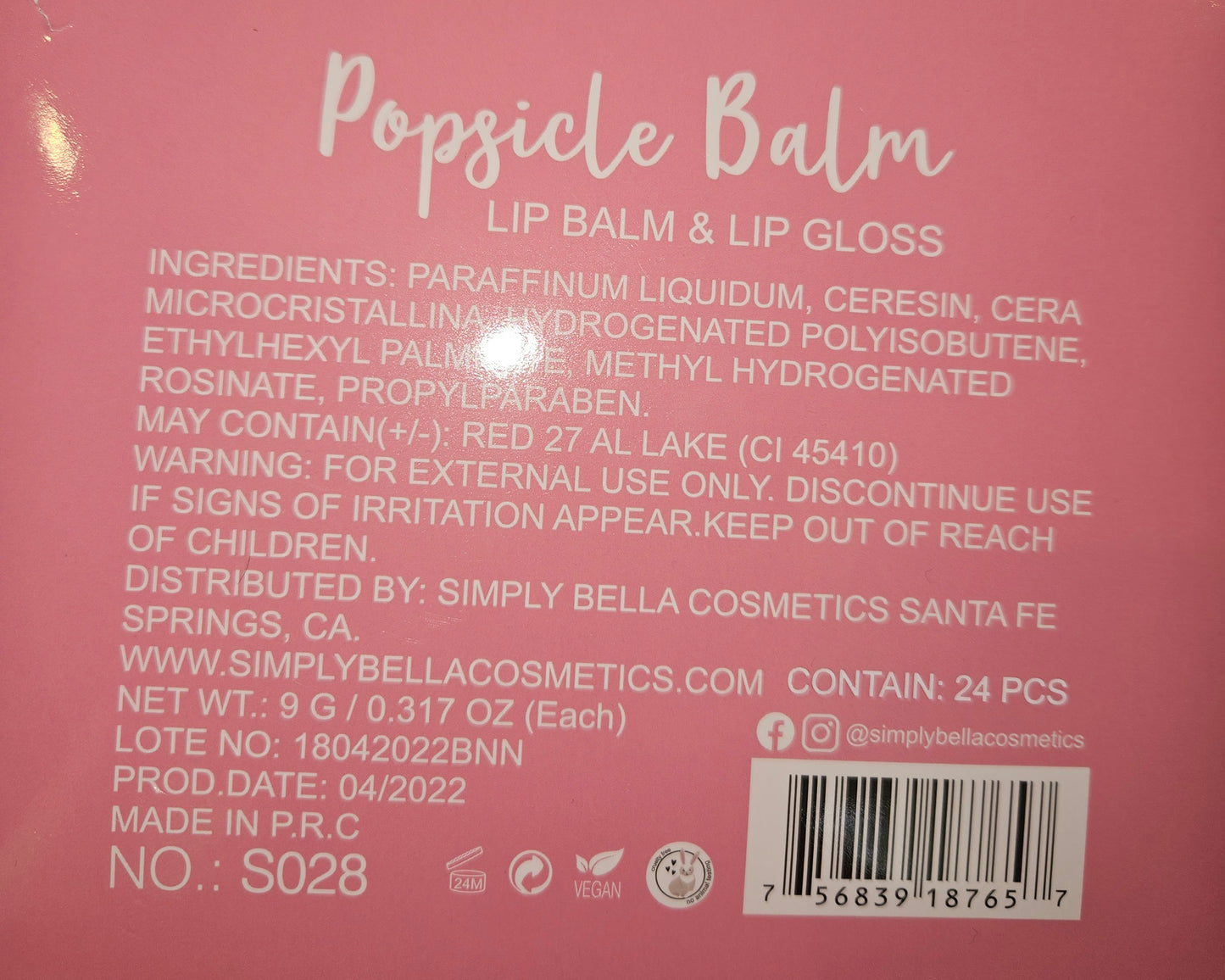 SIMPLY BELLA - 2 in 1 POPSICLE BALM