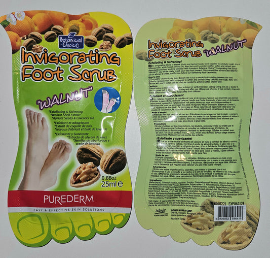 Purederm Botanical Choice Invigorating Foot Walnut Scrub