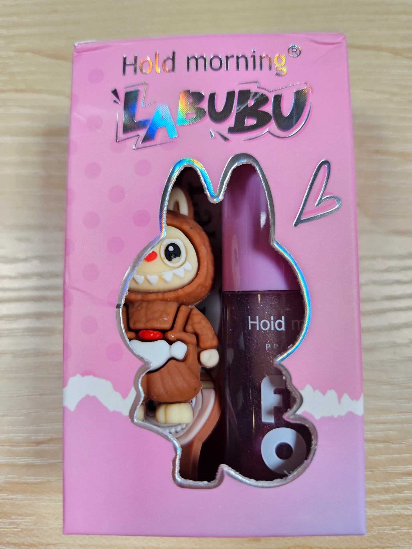 Hold Morning Labubu Fat Lip Oil with Wristlet