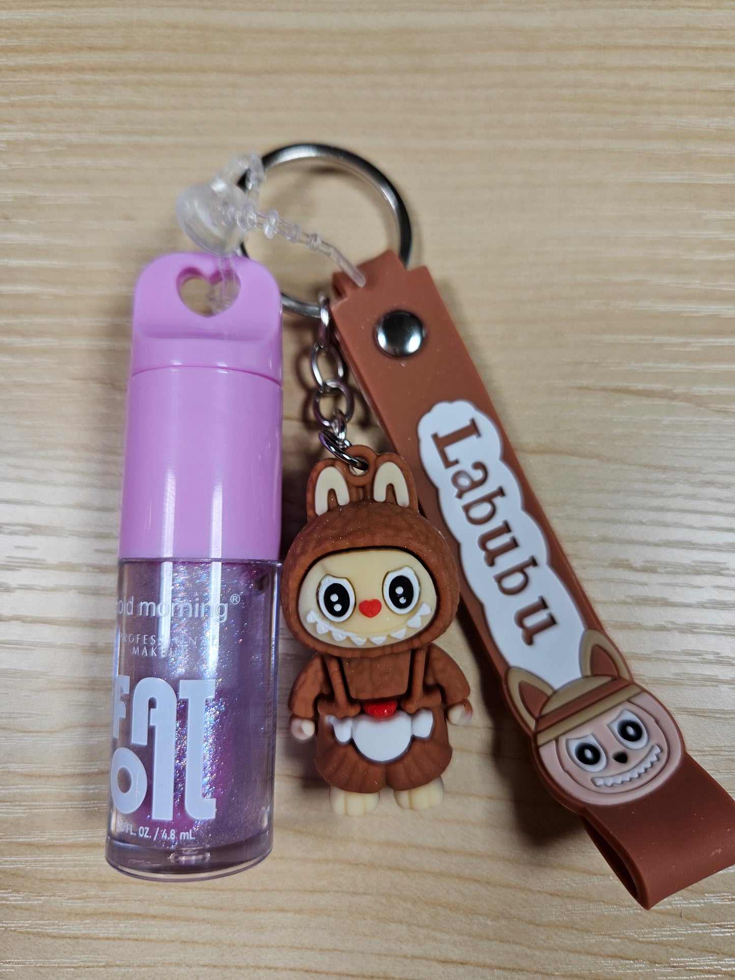 Hold Morning Labubu Fat Lip Oil with Wristlet