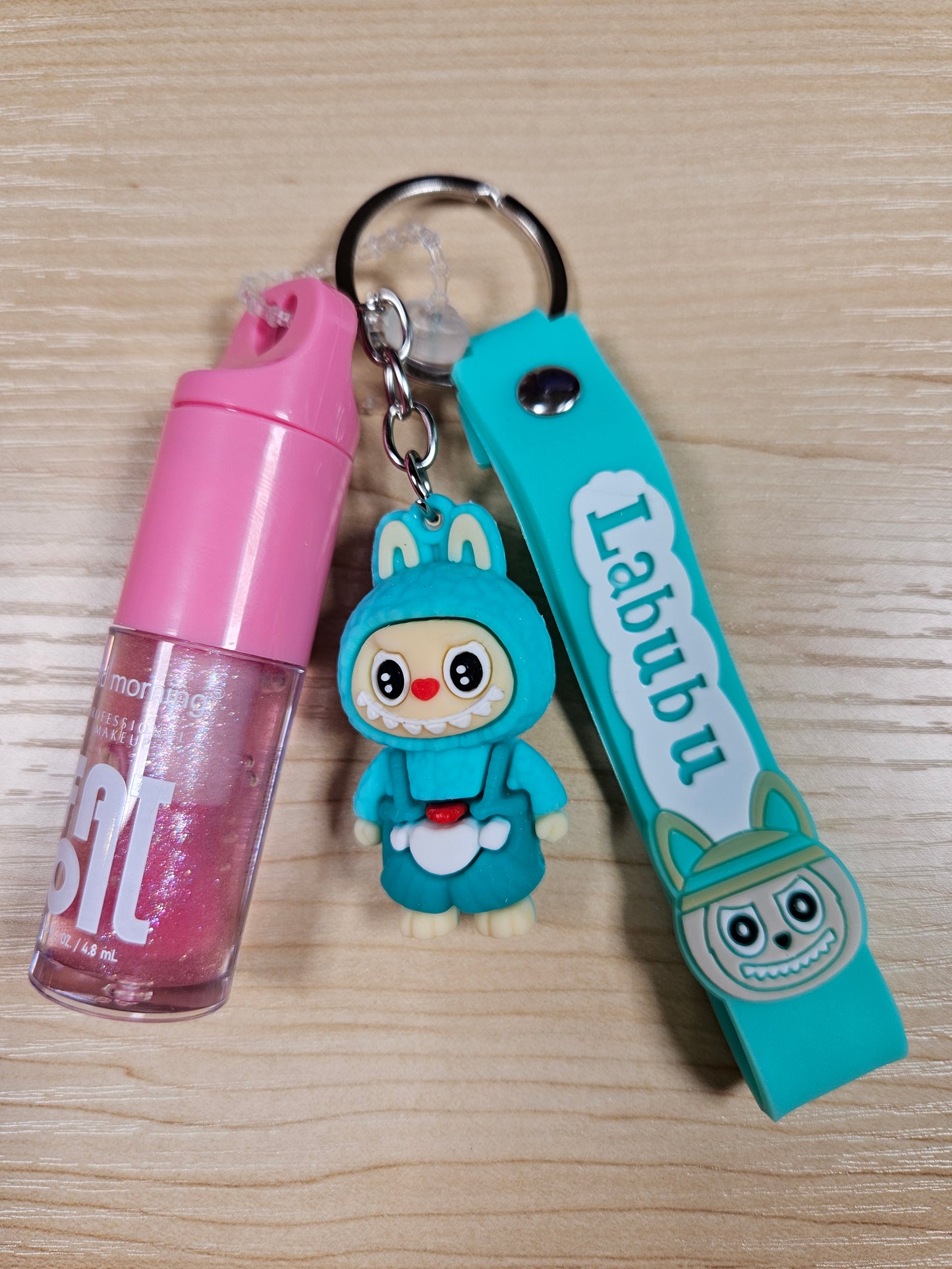 Hold Morning Labubu Fat Lip Oil with Wristlet