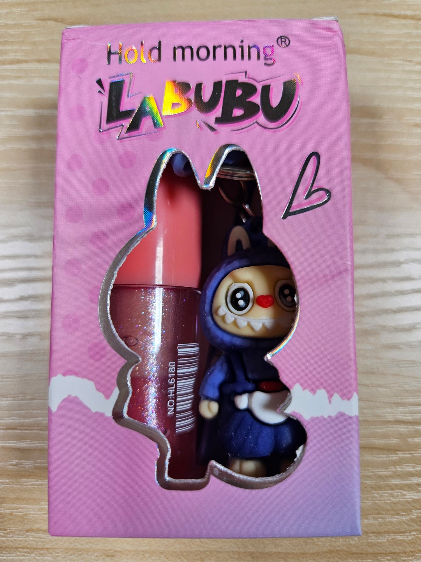 Hold Morning Labubu Fat Lip Oil with Wristlet