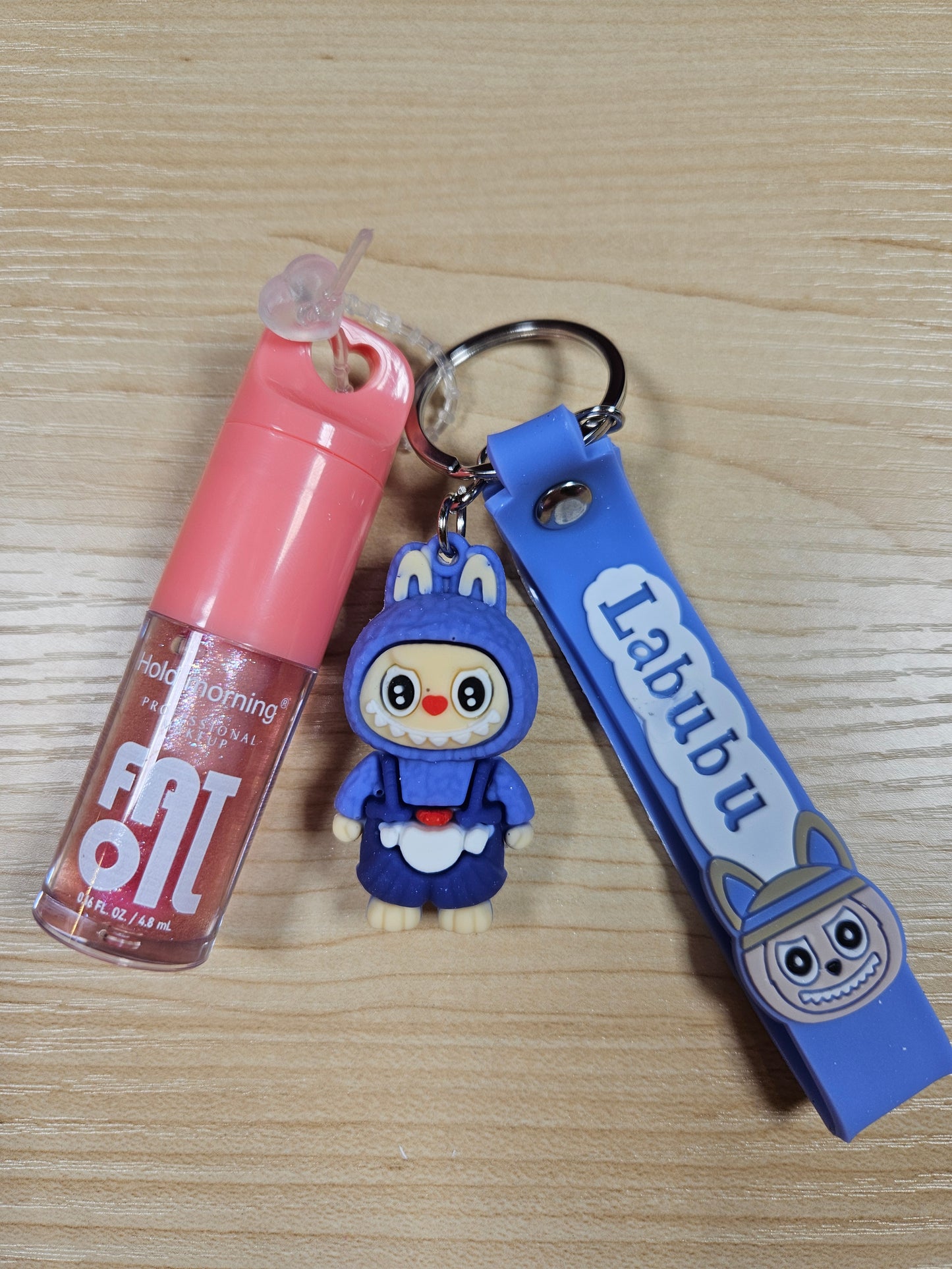 Hold Morning Labubu Fat Lip Oil with Wristlet