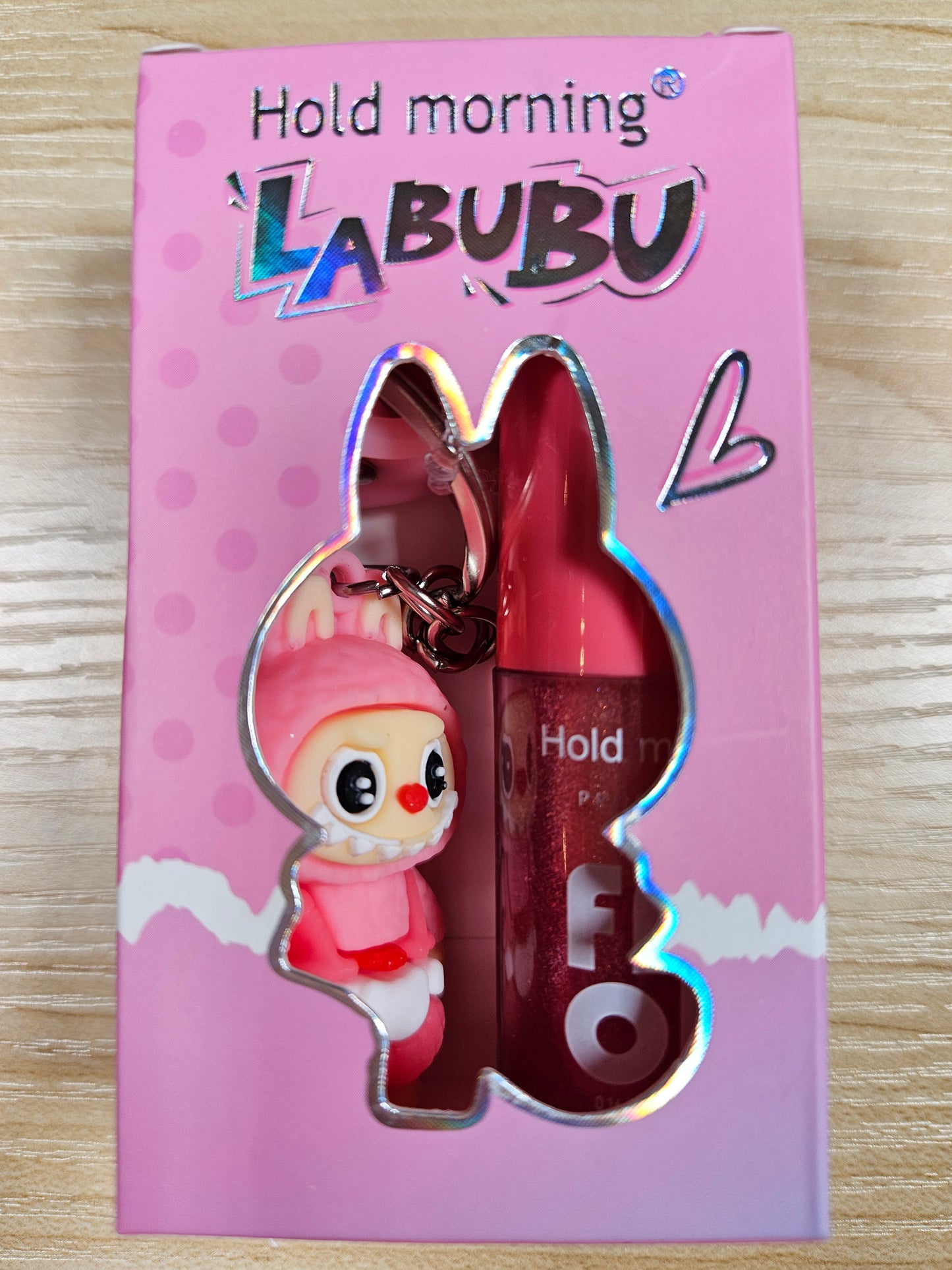 Hold Morning Labubu Fat Lip Oil with Wristlet