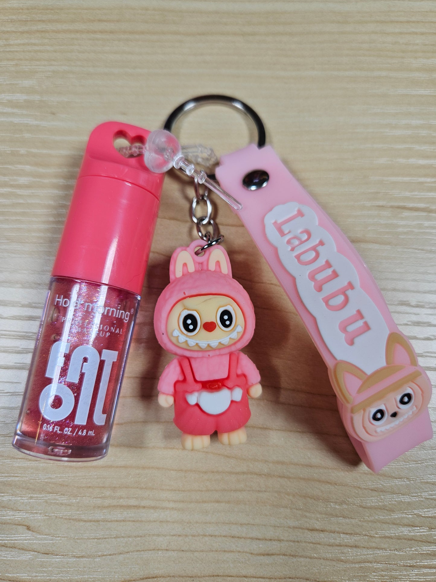 Hold Morning Labubu Fat Lip Oil with Wristlet