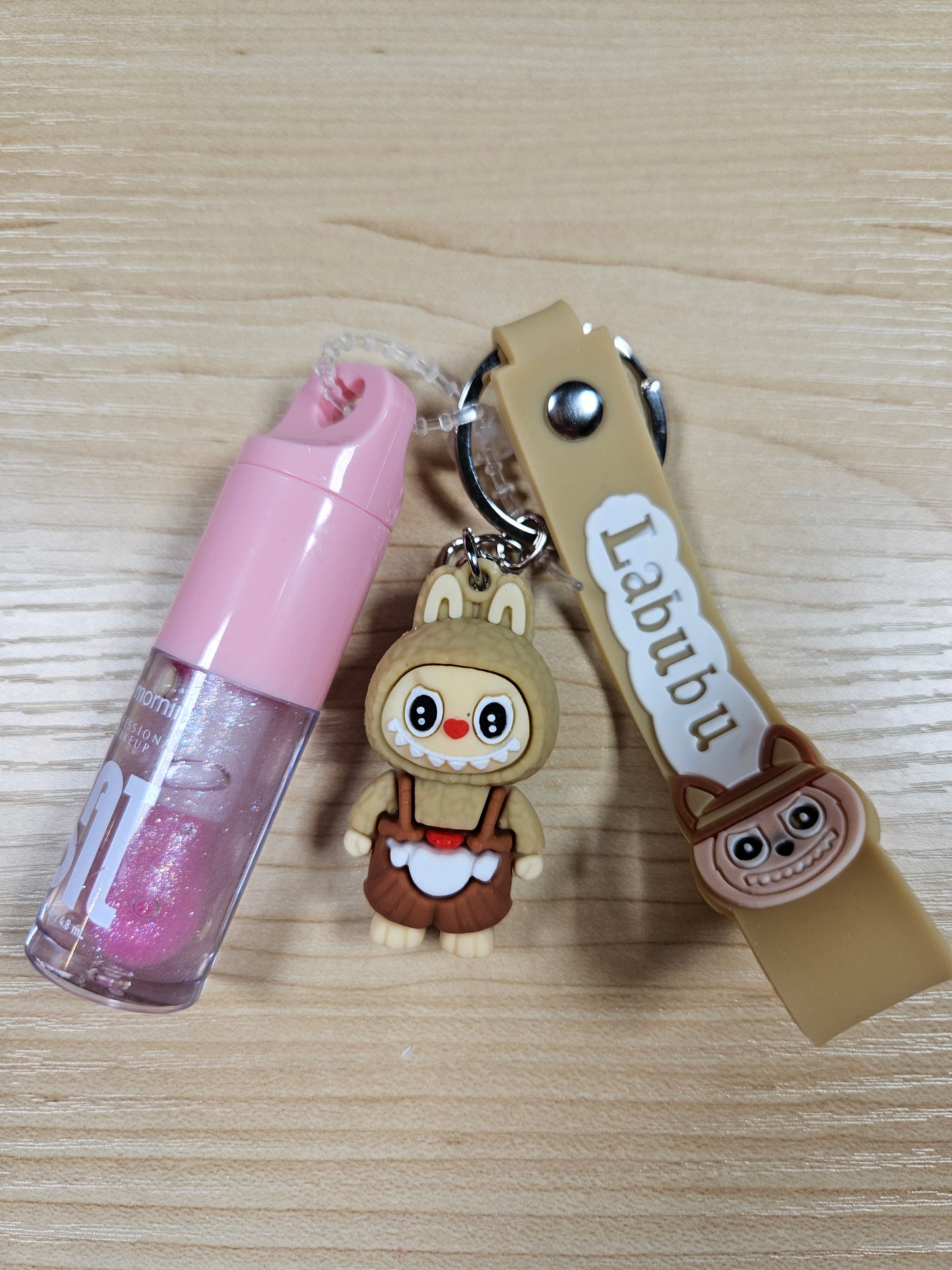 Hold Morning Labubu Fat Lip Oil with Wristlet