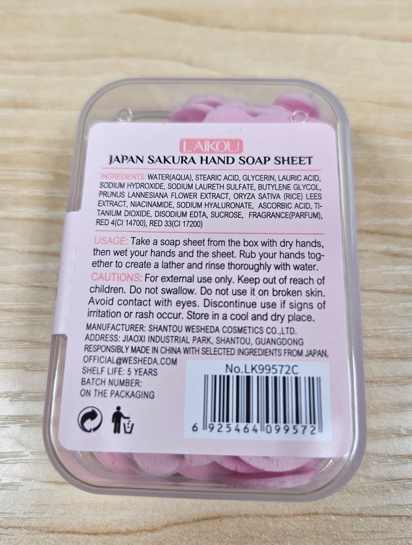Laikou Sakura, Milk, and Vitamin C Hand Soap Petals Set