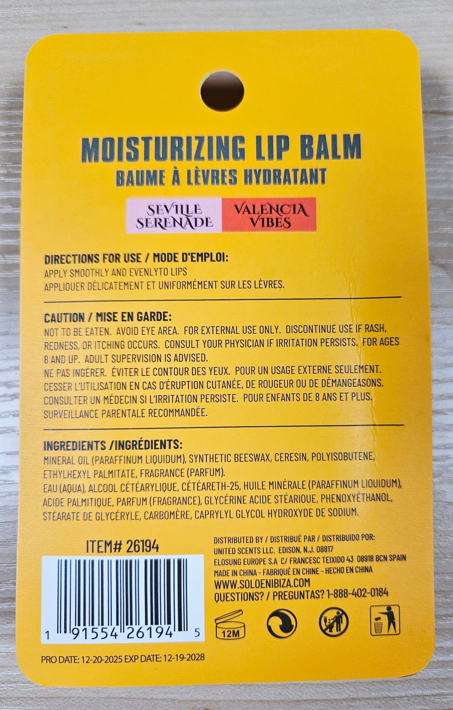 Solo En Ibiza Moisturizing Lip Balm Duo Pack