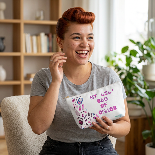 “My Lil’ Bag of Chaos” Cosmetic Zipper Pouch