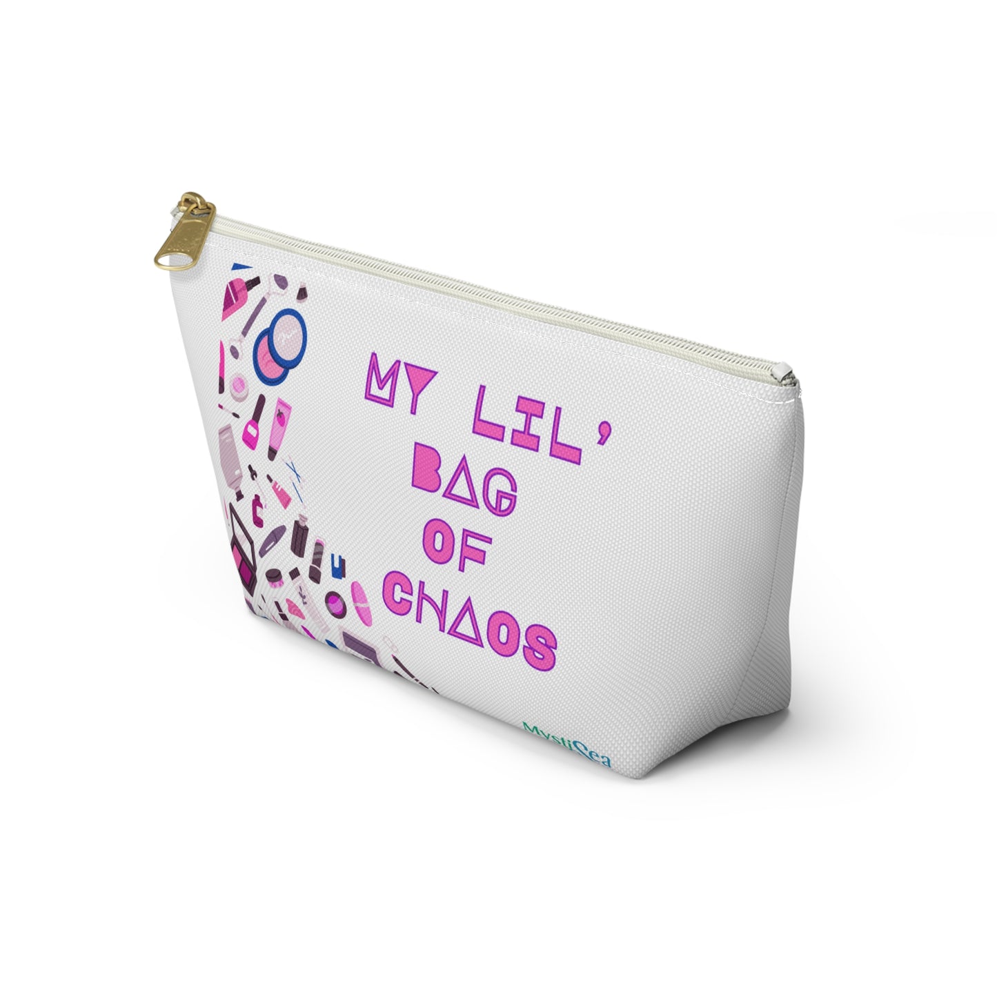 “My Lil’ Bag of Chaos” Cosmetic Zipper Pouch