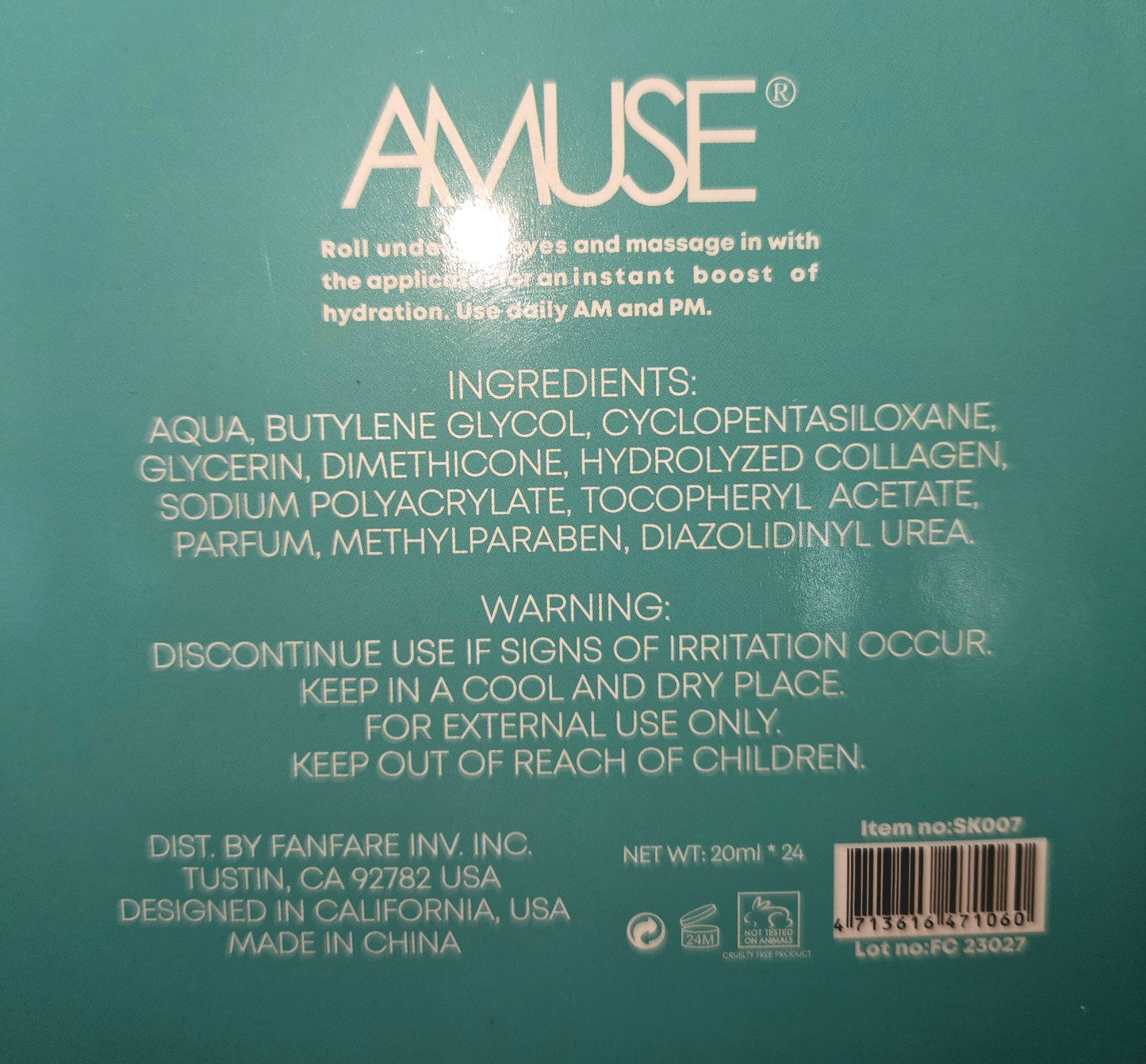 Amuse Me, Myself, & Eye Cream