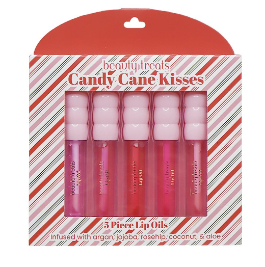 Beauty Treats Candy Cane Kisses Lip Oil Set