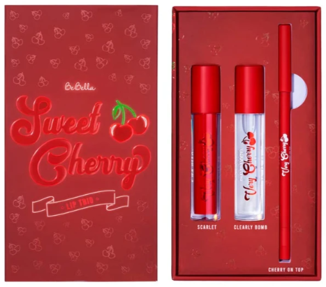 BeBella Sweet Cherry Lip Trio Set