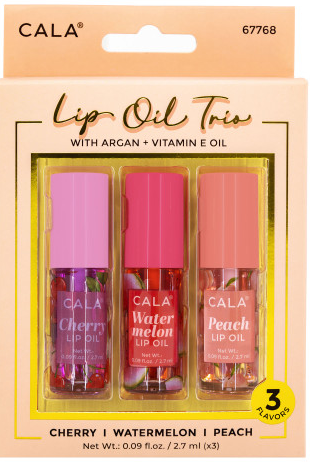 CALA Lip Oil Trio with Argan Oil