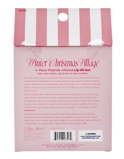 Celavi Winter Christmas Village Lip Oil Set