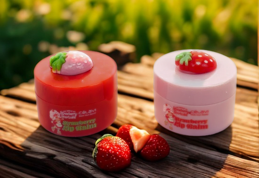 Celavi Strawberry Shortcake Lip Balm Set