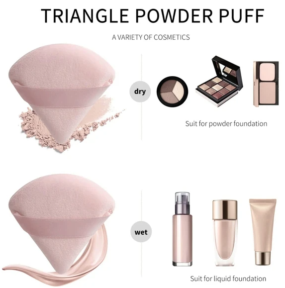 Celavi 4pc Triangle Puff Set