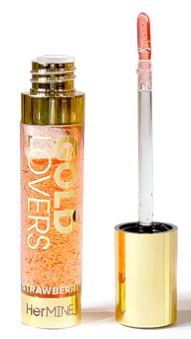 Hermine Gold Lovers Sparkling Strawberry Lip Gloss