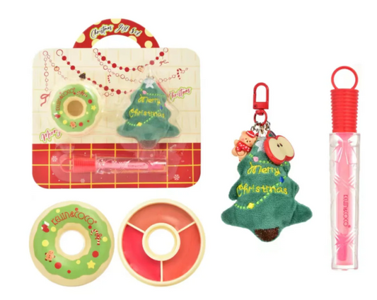 Kevin & Coco Merry and Bright Lipgloss & Blush Balm Set