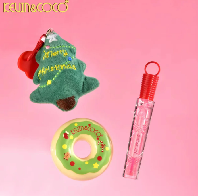 Kevin & Coco Merry and Bright Lipgloss & Blush Balm Set