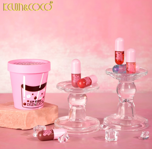 Kevin  & Coco Milk Tea Boba 6-Piece Lip Oil