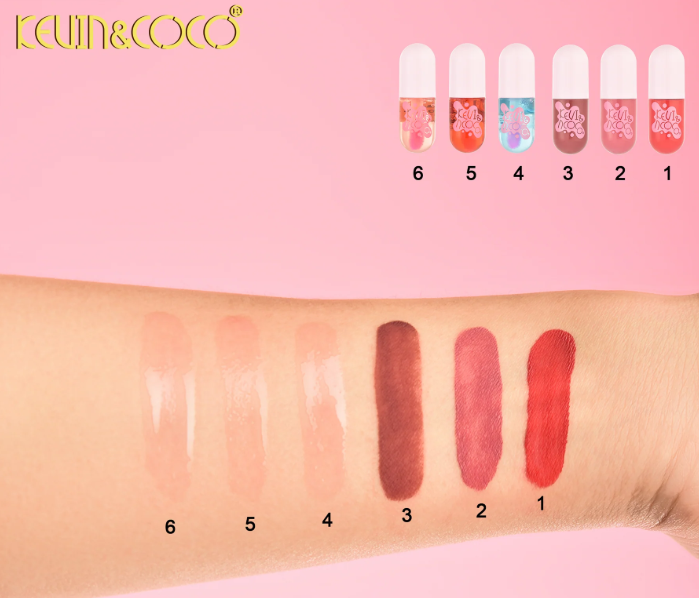 Kevin  & Coco Milk Tea Boba 6-Piece Lip Oil