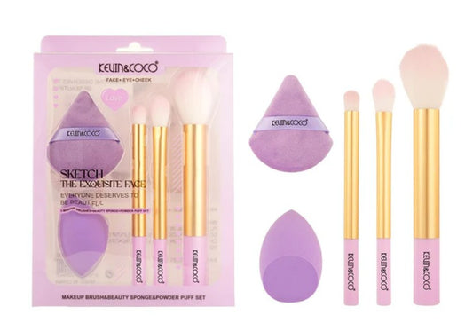 Kevin & Coco Phantom Violet Light Flow Makeup Brush Set