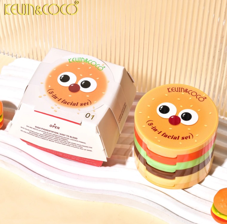 Kevin & Coco Burgerlicious 5-in-1 Facial Compact Set