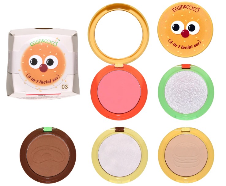 Kevin & Coco Burgerlicious 5-in-1 Facial Compact Set