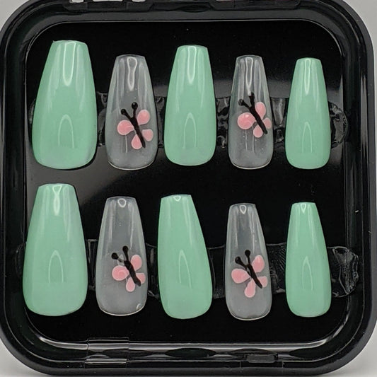 Spring Wings Nail Design