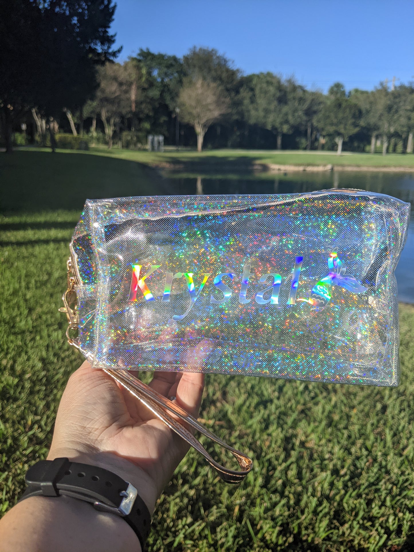 Personalized Shimmer Cosmetic Bag