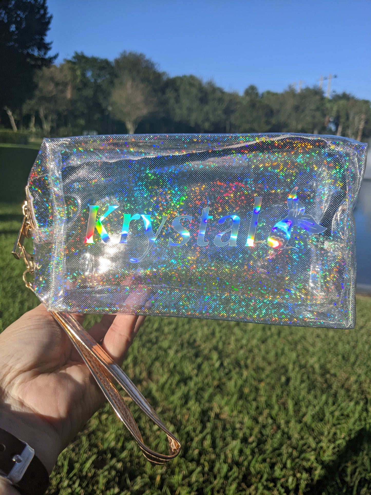 Personalized Shimmer Cosmetic Bag