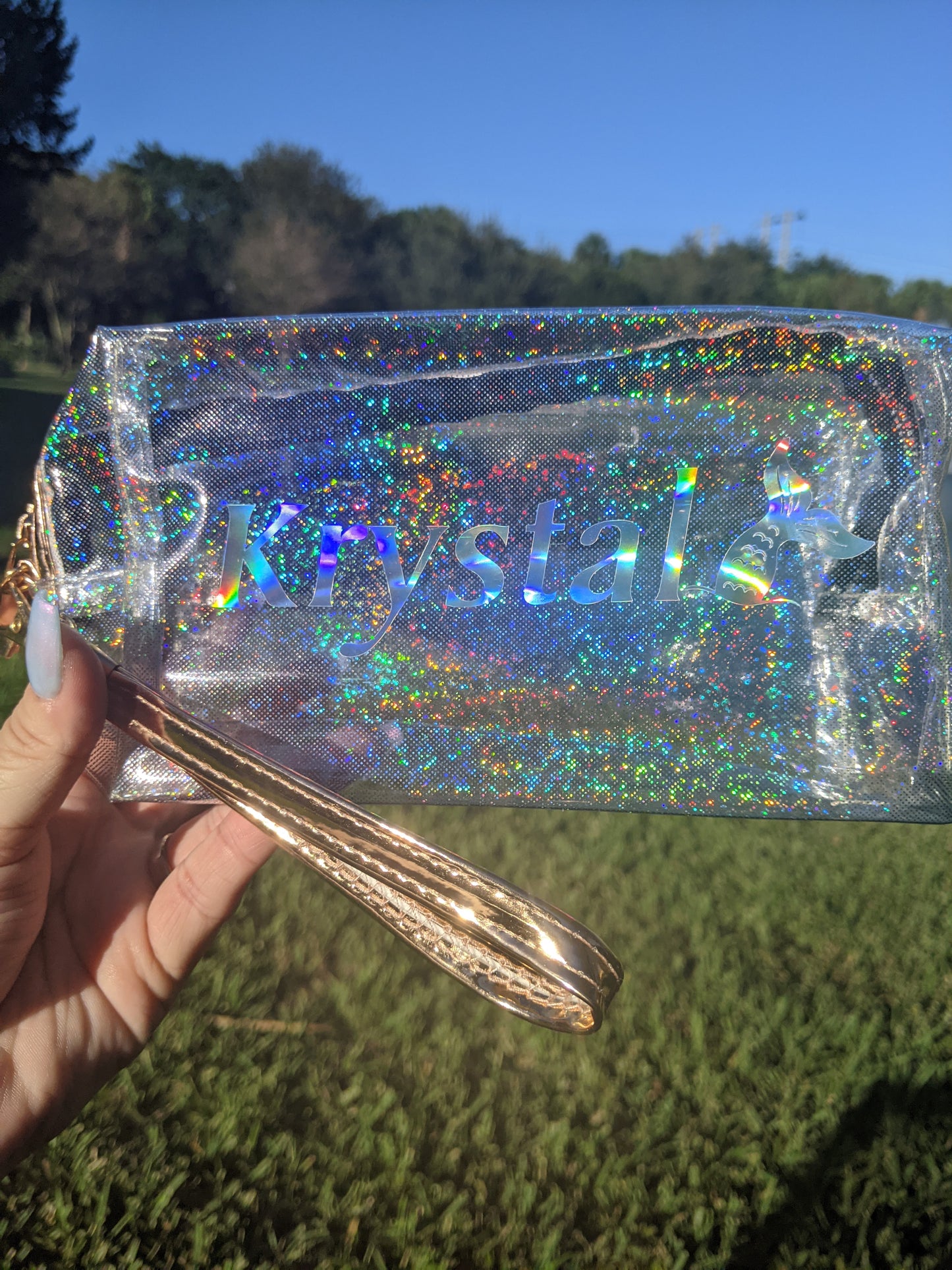 Personalized Shimmer Cosmetic Bag