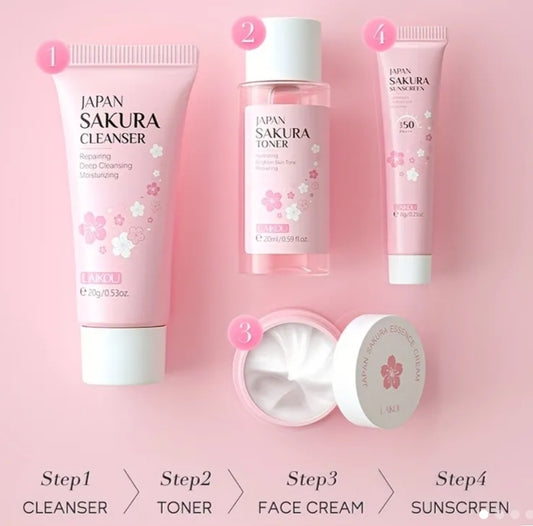 Japan Sakura 4pc Skin Care Travel Kit