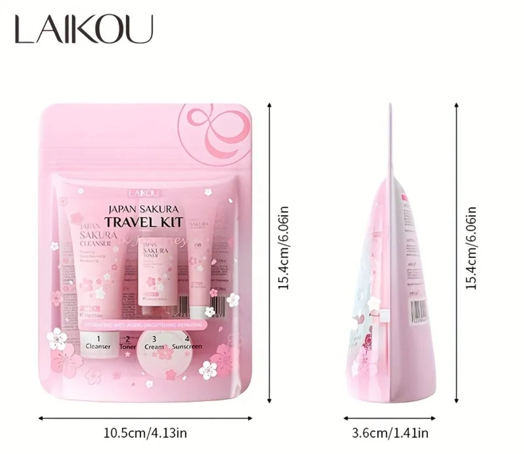 Japan Sakura 4pc Skin Care Travel Kit