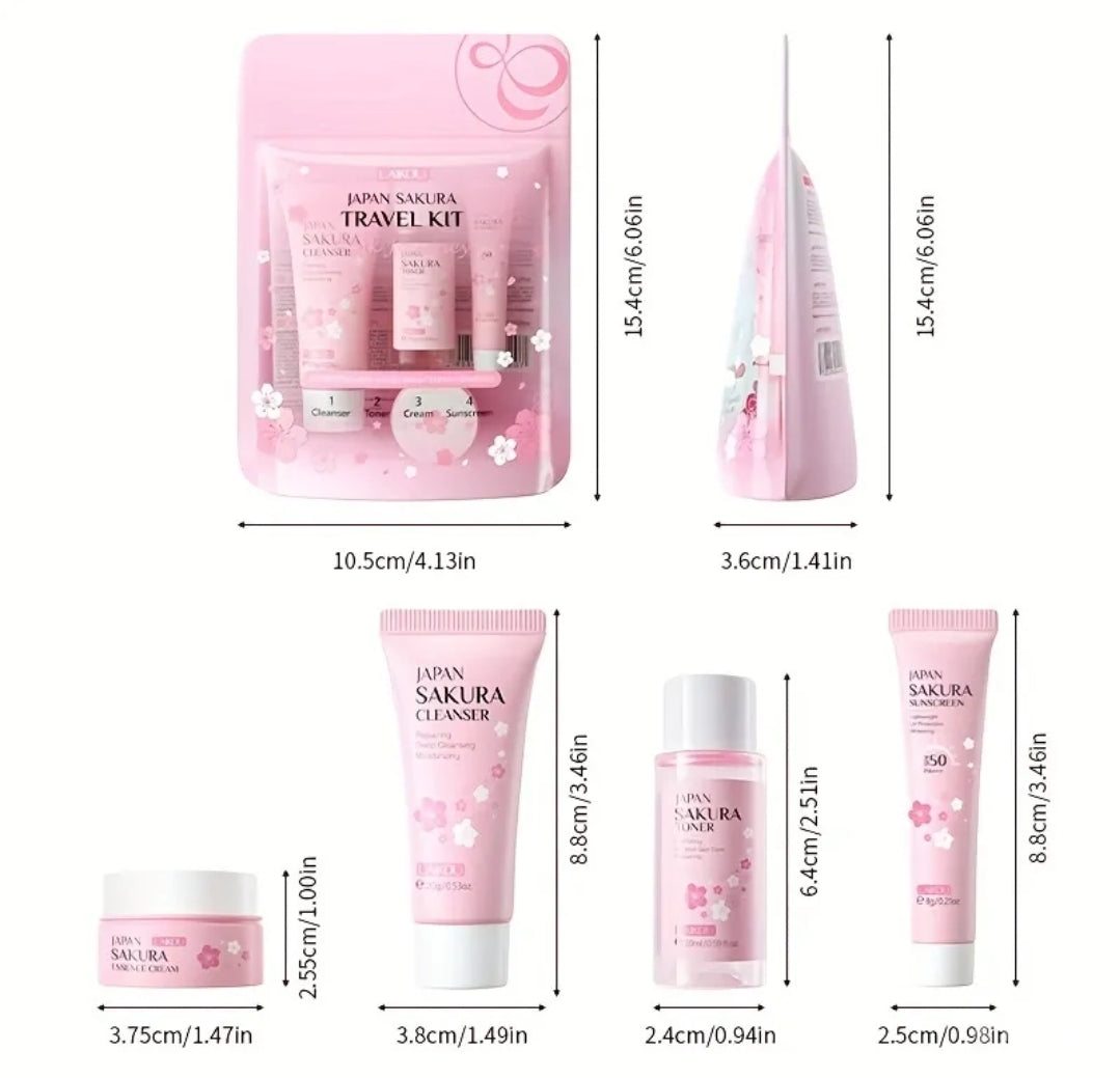 Japan Sakura 4pc Skin Care Travel Kit