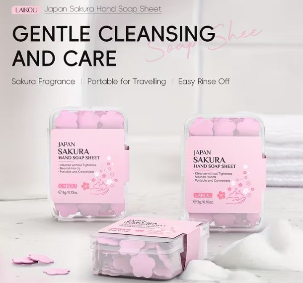 Laikou Sakura, Milk, and Vitamin C Hand Soap Petals Set