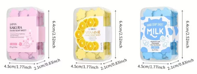 Laikou Sakura, Milk, and Vitamin C Hand Soap Petals Set
