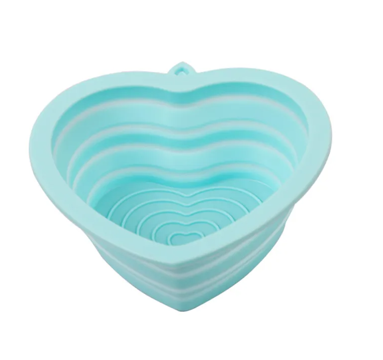 Heart Silicone Cosmetic Brush Cleaning Bowl